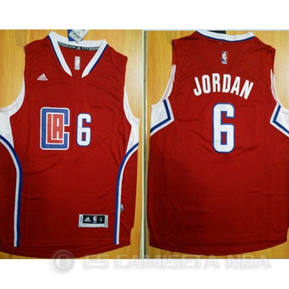 Camiseta Jordan #6 Los Angeles Clippers Rojo - Haga un click en la imagen para cerrar